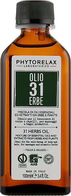 Суміш ефірних олій і екстрактів - Phytorelax Laboratories 31 Herbs Oil 100ml (916843-27094) 
