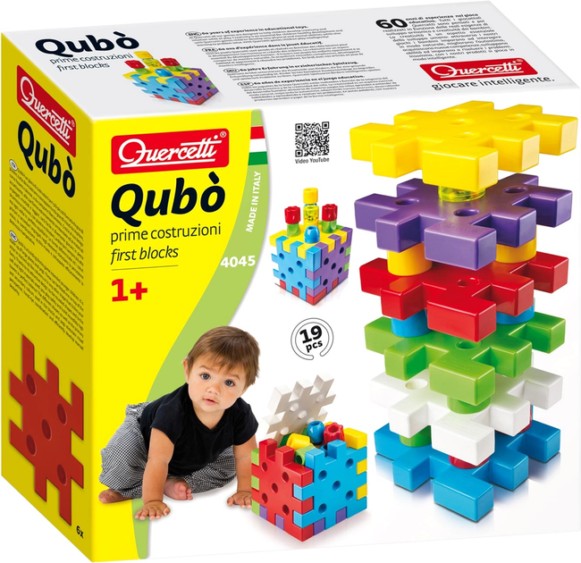 Zabawka edukacyjna Quercetti Qubo First Blocks 19 elementów (8007905040454) - obraz 2