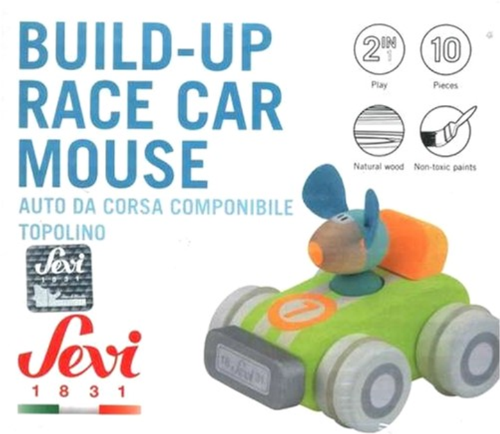 Машинка Sevi Build-Up Race Car Mouse (8003444830396) - зображення 1