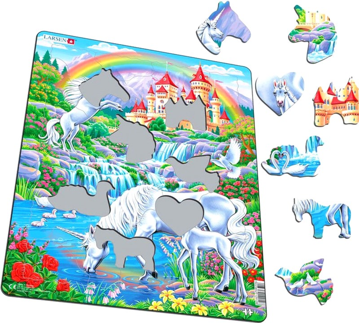 Puzzle Larsen Jednorożec 28 x 36 cm 32 elementy (7023852129128) - obraz 2