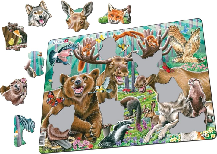 Puzzle Larsen Happy Forest Selfi 36 x 28 cm 42 elementy (7023852129364) - obraz 2