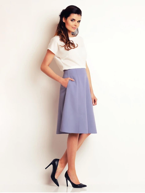 Spódnica z koła damska Awama A137 S Niebieska (5902360515031) - obraz 3