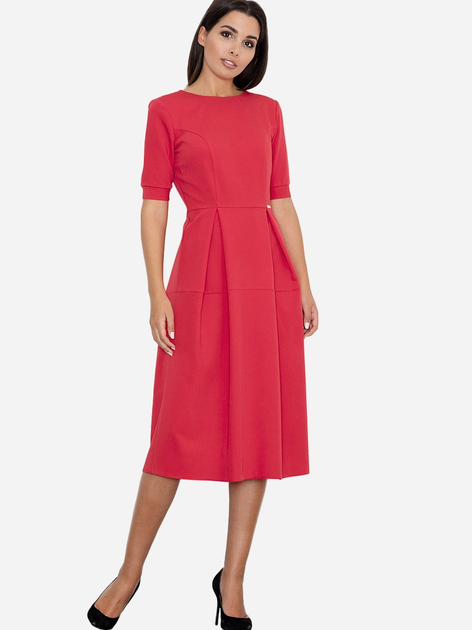 Sukienka midi letnia damska Figl M553 S Czerwona (5902194338103) - obraz 1