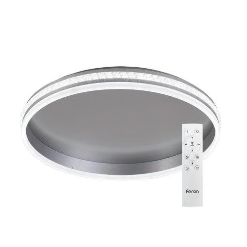 Потолочный светодиодный светильник с пультом управления LED Люстра Feron AL6600 SHINE 70W Серебро - Фото 2 Потолочный светодиодный светильник с пультом управления LED Люстра Feron AL6600 SHINE 70W Серебро - изображение 2