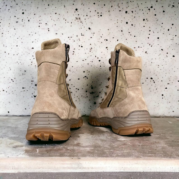 Тактические берцы лето песок кожаные на молнии Win War 40 (26.5см) - изображение 2