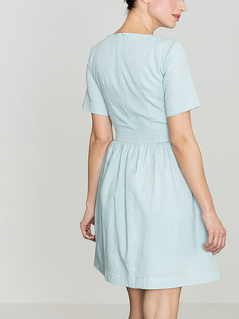 Плаття коротке літнє жіноче Lenitif K164 S Голубе (5902194307390) - зображення 2