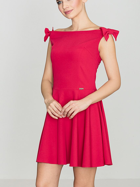Плаття коротке літнє жіноче Lenitif K170 XL Червоне (5902194307260) - зображення 1