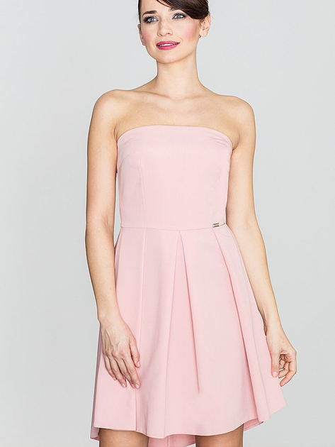 Плаття коротке літнє жіноче Lenitif K368 L Рожеве (5902194330008) - зображення 1