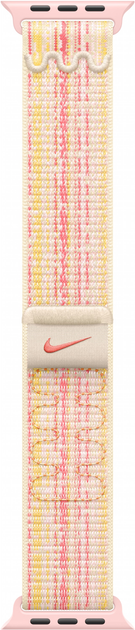Ремінець Apple Nike Sport Loop для Apple Watch 45mm Starlight/Pink (MUJY3) - зображення 2