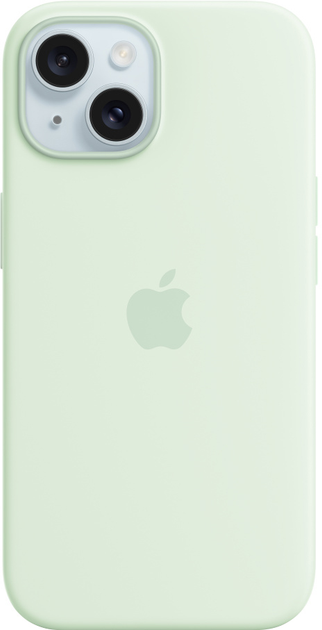 Панель Apple MagSafe Silicone Case для Apple iPhone 15 Soft Mint (MWNC3) - зображення 1