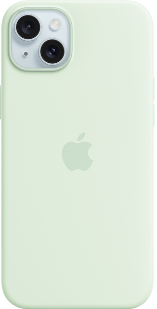 Панель Apple MagSafe Silicone Case для Apple iPhone 15 Plus Soft Mint (MWNG3) - зображення 1