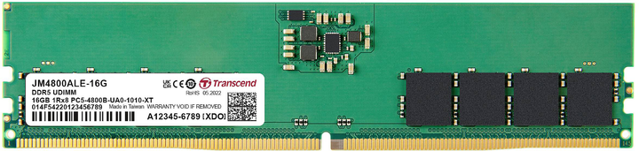 Оперативна пам'ять Transcend DDR5-4800 16384MB PC5-38400 1Rx8 2Gx8 (JM4800ALE-16G) - зображення 1