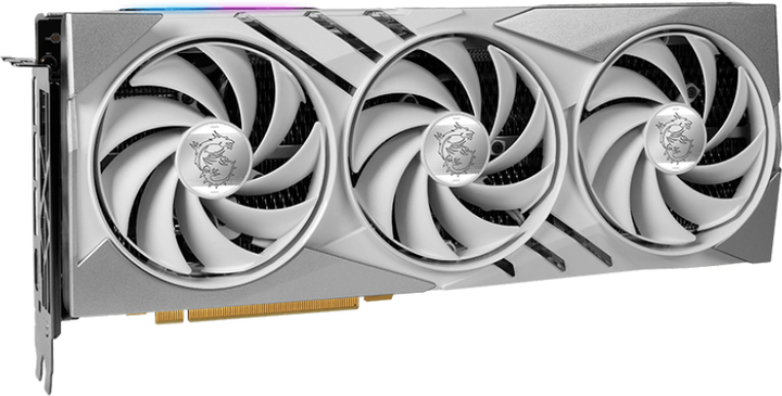 Відеокарта MSI PCI-Ex GeForce RTX 4070 Super 12G Gaming X Slim White 12GB GDDR6X (192bit) (2655/21000) (HDMI, 3 x DisplayPort) (RTX 4070 SUPER 12G GAMING X SLIM WHITE) - зображення 2