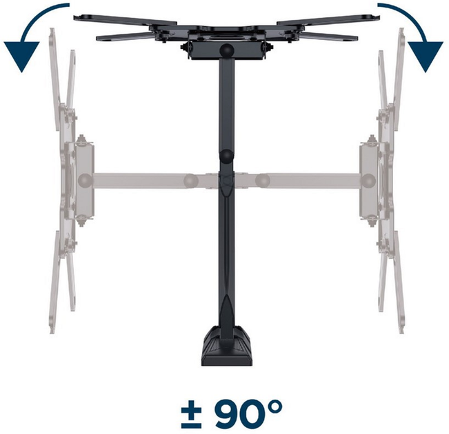 Uchwyt ścienny obrotowy Gembird 32"-55" (WM-55ST-01) - obraz 3