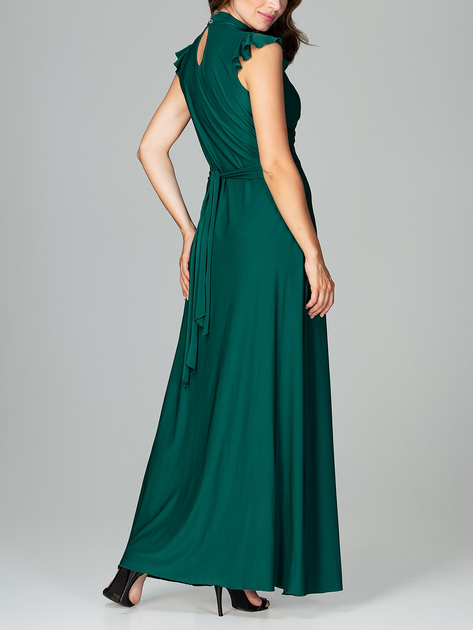 Sukienka wieczorowa długa damska Lenitif K486 M Zielona (5902194353731) - obraz 2