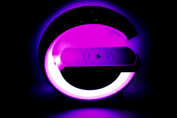 Настільна смарт-лампа нічник BT2301 RGB G-Smart Light з бездротовою зарядкою та Bluetooth колонкою - зображення 2