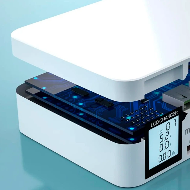 Зарядное устройство BauTech на 8 портов USB 100 Вт Белый (1013-925-00) - Фото 7 Зарядное устройство BauTech на 8 портов USB 100 Вт Белый (1013-925-00) - изображение 7