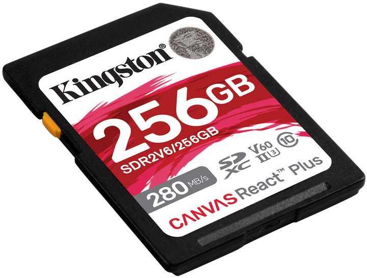 Карта памяти Kingston SDXC 256GB Canvas React Plus Class 10 UHS-II U3 V60 (SDR2V6/256GB) - изображение 2
