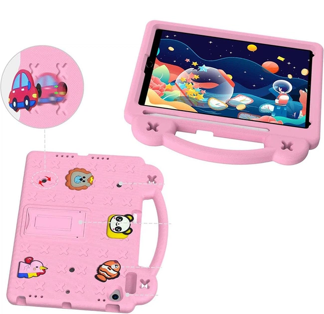 Чехол детский STR EVA с подставкой для Apple New iPad 2017 (9.7 дюймов) Pink - Фото 3 Чехол детский STR EVA с подставкой для Apple New iPad 2017 (9.7 дюймов) Pink - изображение 3