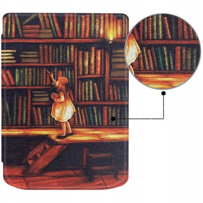 Чохол до електронної книги BeCover Smart Case PocketBook 629 Verse / 634 Verse Pro 6" Library Girl (710975) - Фото 3 Чохол до електронної книги BeCover Smart Case PocketBook 629 Verse / 634 Verse Pro 6" Library Girl (710975) - зображення 3