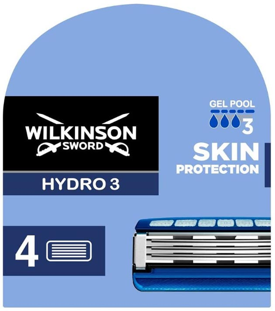 Змінні картриджі для бритви Wilkinson Sword Hydro 3 Skin Protection 4 шт (4027800402007) - зображення 1