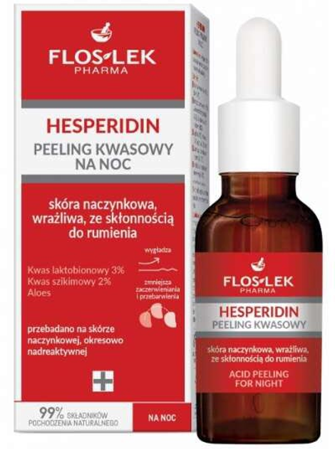 Peeling kwasowy do twarzy na noc Floslek Hesperidin Acid 30 ml (5905043023632) - obraz 1