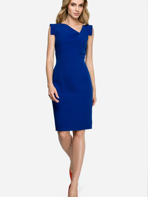 Плаття міді літнє жіноче Stylove S121 2XL Синє (5903068421754) - зображення 1
