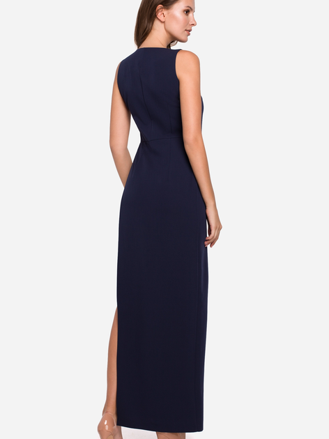 Плаття вечірнє літнє жіноче Makover K026 M Темно-синє (5903068461156) - зображення 2