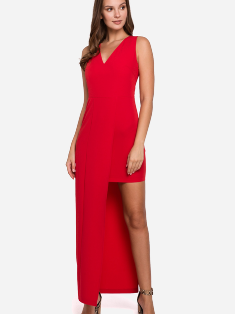 Sukienka damska wieczorowa Makover K026 XL Czerwona (5903068461125) - obraz 1