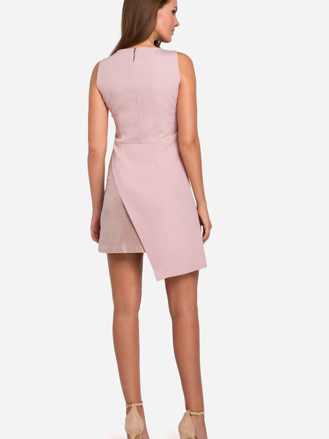 Плаття коротке літнє жіноче Makover K014 L Світло-рожеве (5903068459443) - зображення 2