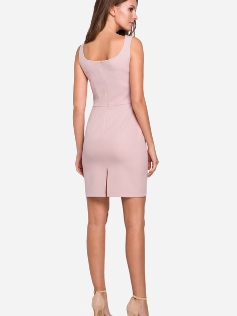 Плаття коротке літнє жіноче Makover K022 S Світло-рожеве (5903068460616) - зображення 2