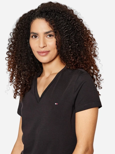Футболка жіноча Tommy Hilfiger WW0WW24969-017 L Чорна (8719857916748) - зображення 4