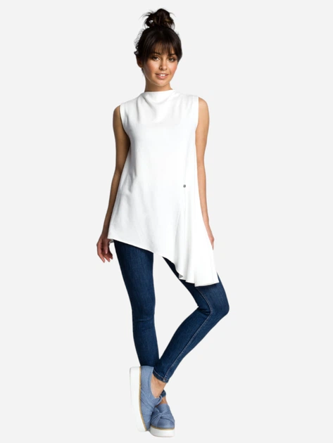 Tunika na ramiączkach damska luźna BeWear B069 M Ecru (5903068408779) - obraz 3