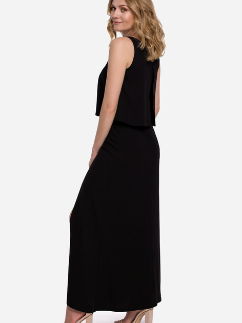 Плаття довге літнє жіноче Makover K048 2XL Чорне (5903068480478) - зображення 2