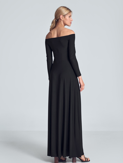 Sukienka długa jesienna damska Figl M707 S Czarna (5902194382618) - obraz 2