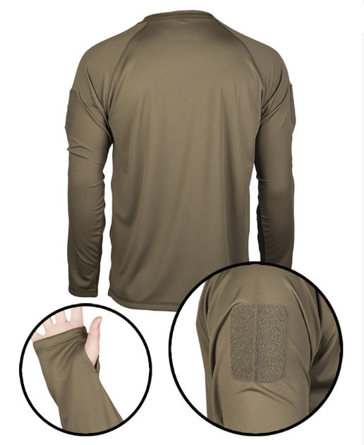 Сорочка тактична Mil-Tec Термоактивна швидкосохнуча L Олива TACTICAL QUICK DRY LANGARMSHIRT OLIV (11082001-904-L) - зображення 2