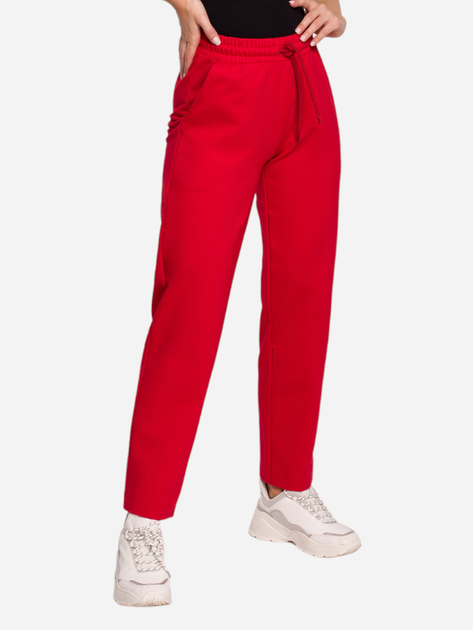 Spodnie sportowe damskie BeWear B228 XL Czerwone (5903887656504) - obraz 1