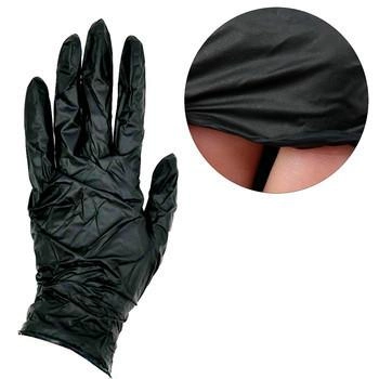 Перчатки нитриловые Mediok черный, розмір M, 100 шт - зображення 1