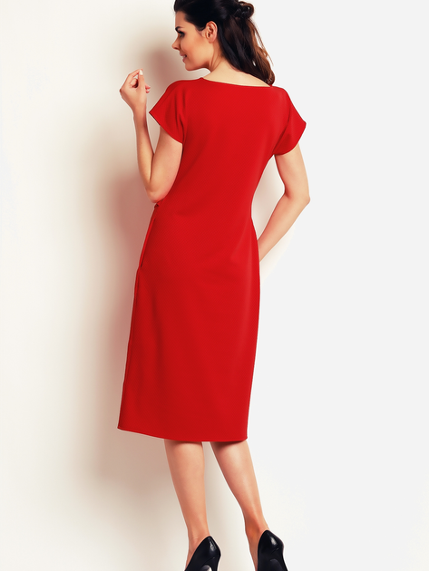 Sukienka midi letnia damska Awama A142 M Czerwona (5902360515567) - obraz 2