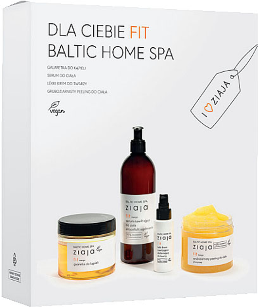 Набір Ziaja Baltic Home SPA Fit Cosmetics Желе для тіла 260 мл + Сироватка для тіла 400 мл + Крем для обличчя 50 мл + Скраб 300 мл (5901887051572) - зображення 1