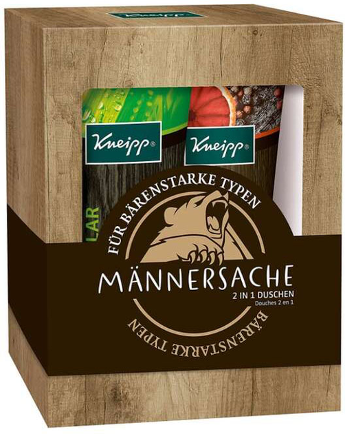 Zestaw Kneipp Gift Mannersache Żel pod prysznic Mannersache 200 ml + Żel pod prysznic Startklar 200 ml (4008233145402) - obraz 1