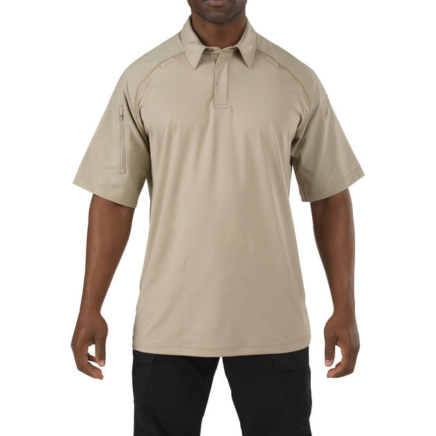 Футболка Поло тактична з коротким рукавом 5.11 RAPID PERFORMANCE POLO - SHORT SLEEVE XL Silver Tan - зображення 1