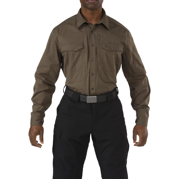 Рубашка тактическая 5.11 STRYKE™ LONG SLEEVE SHIRT S Tundra - изображение 1