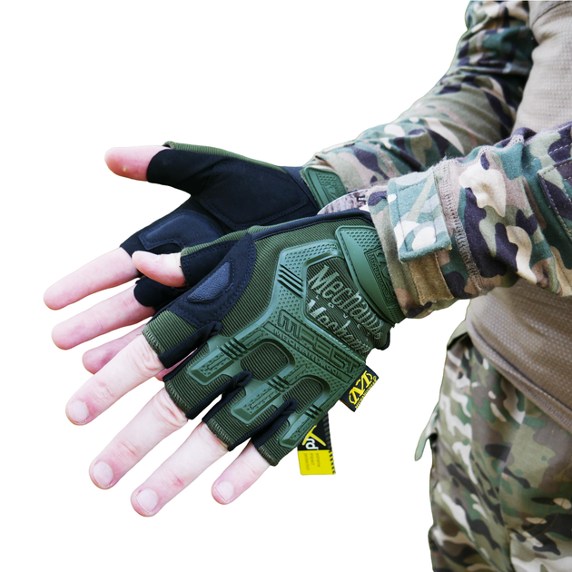 Рукавиці тактичні безпалі Mechanix MXK-2 Олива - зображення 1