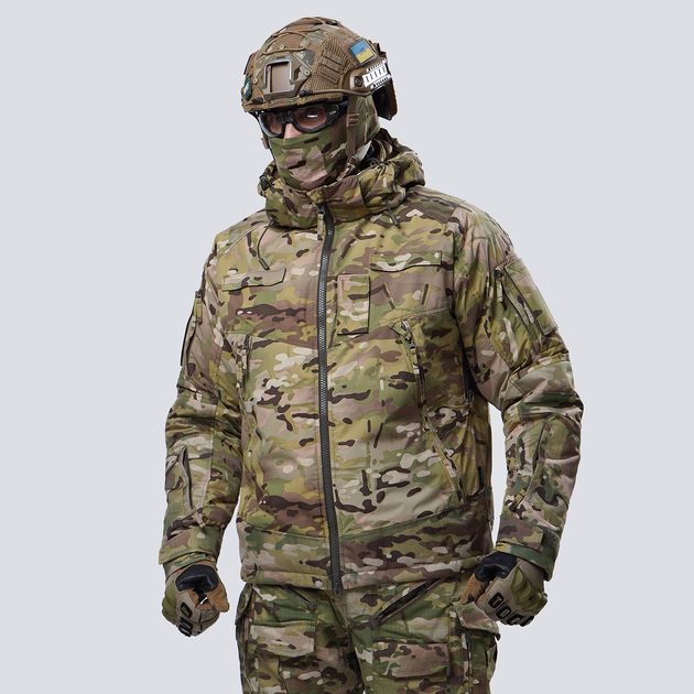 Комплект військової форми. Зимова куртка мембрана + штани з наколінниками UATAC Multicam M - изображение 2