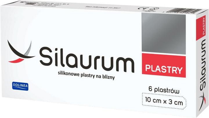 Silikonowy plaster Silaurum na blizny 10 x 3 cm 6 szt (5902768521733) - obraz 1