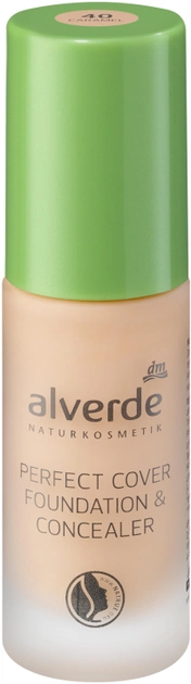 Podkład do twarzy Alverde Perfect Cover Foundation & Concealer 40 Caramel 20 ml (4010355262622) - obraz 1