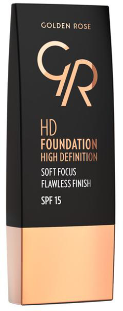 Podkład do twarzy Golden Rose HD Foundation High Definition SPF 15 107 Natural 30 ml (8691190832575) - obraz 1