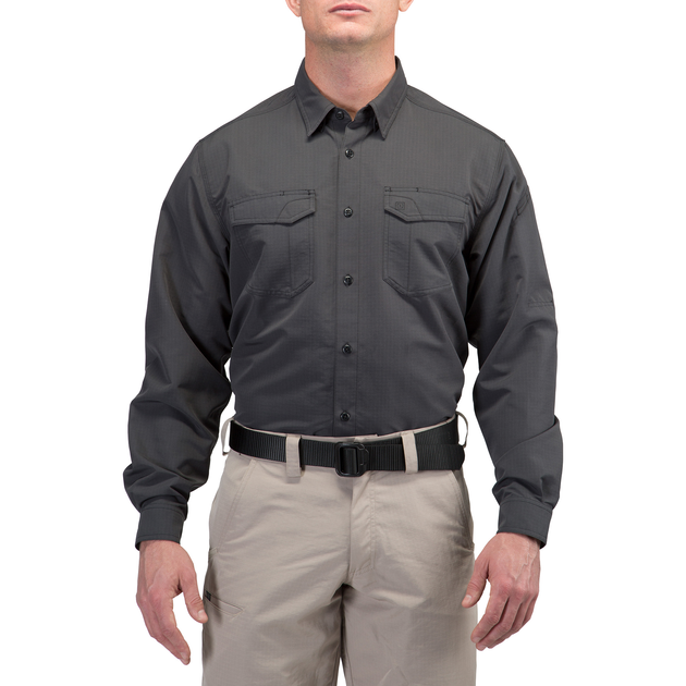 Сорочка тактична 5.11 Tactical Fast-Tac Long Sleeve Shirt 3XL Charcoal - зображення 1