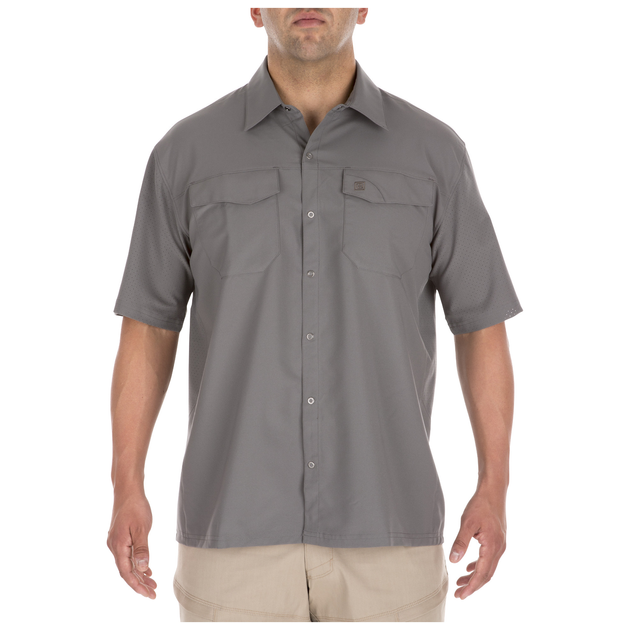 Рубашка тактическая с коротким рукавом 5.11 Freedom Flex Woven S/S S Storm - изображение 1